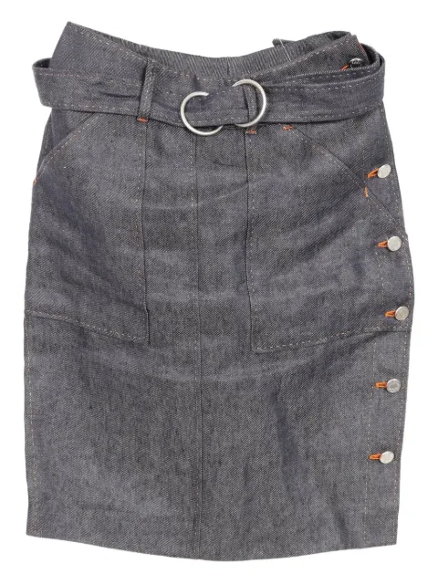Hermès Pre-Owned 2010s button wrap skirt