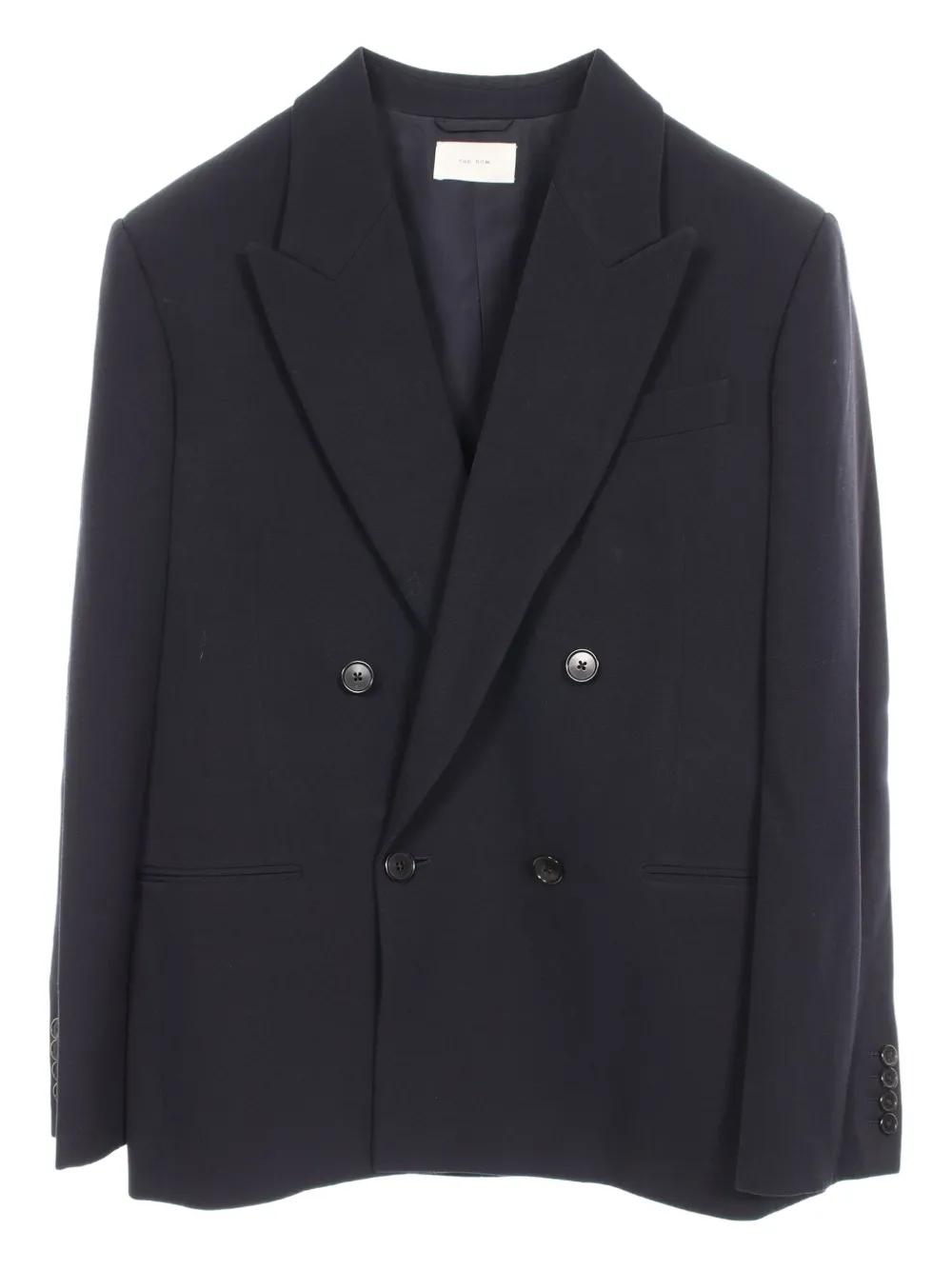 Pre-owned The Row 2020s Sandon Double-breasted Blazer In Blue