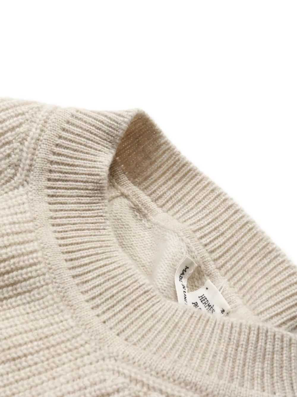 Pre-owned Hermes 2010s Cashmere Sweater In Neutral