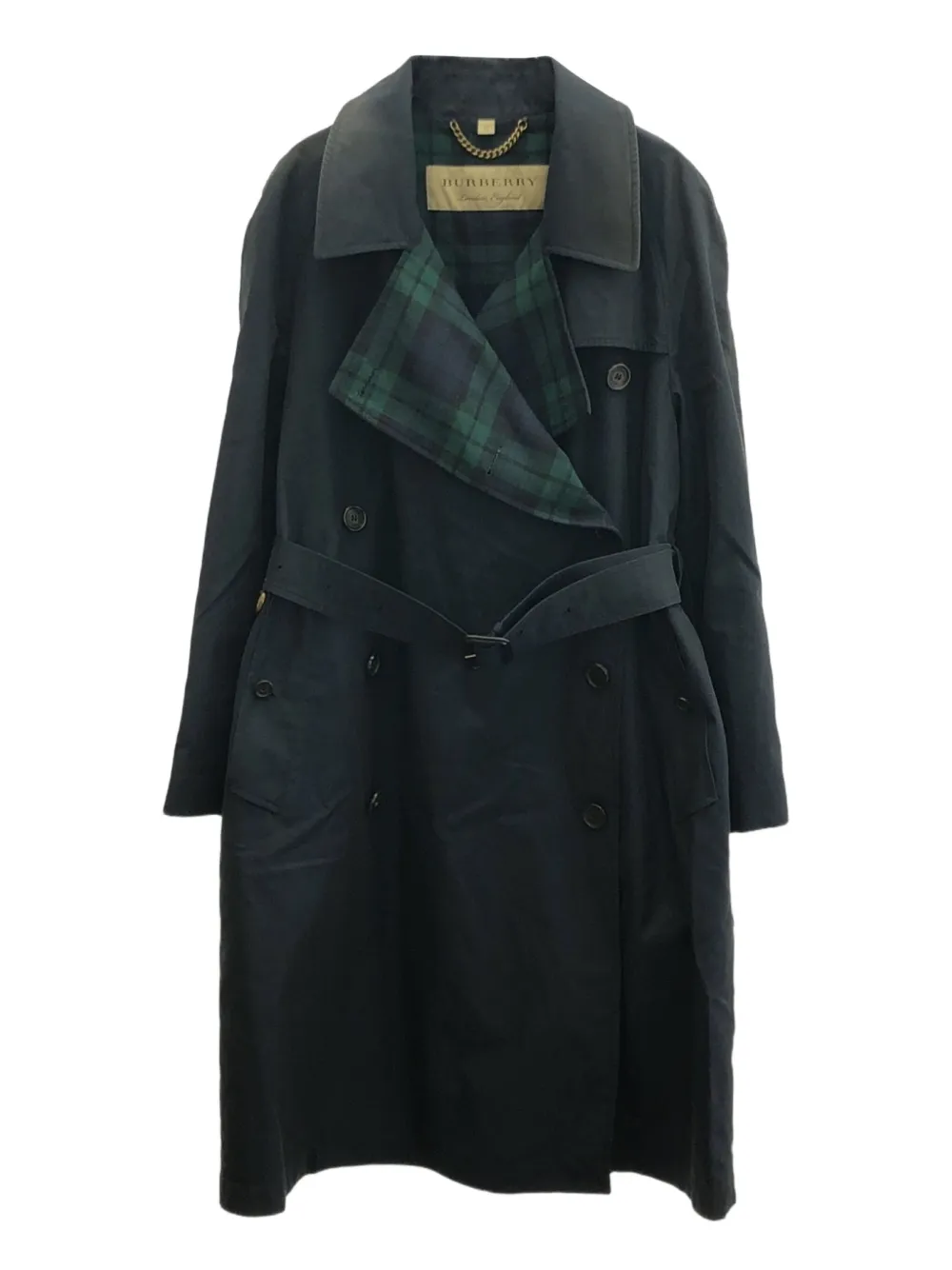 plaid trench coat