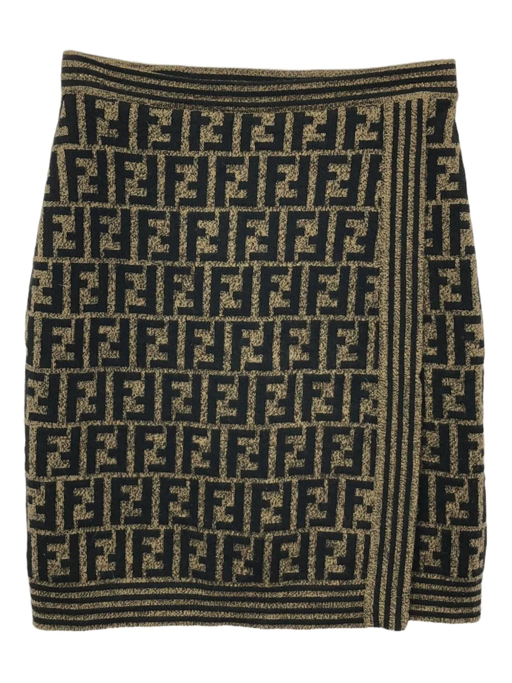 2000s FF-pattern wool skirt