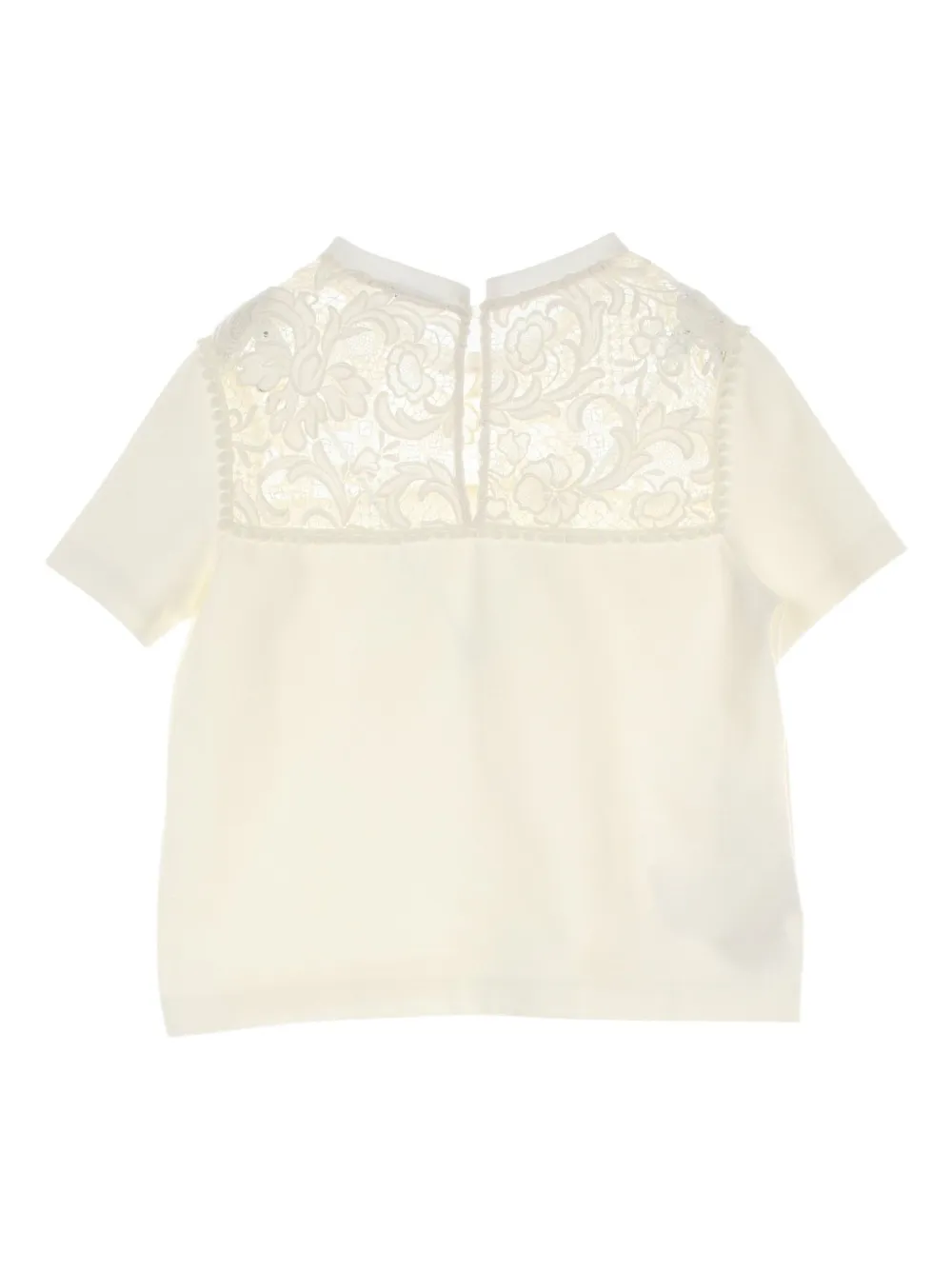 Pre-owned Miu Miu 2010s Lace-detailing Top In White