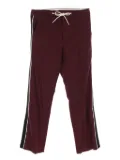 Loewe Pre-Owned 2010s drawstring-waist side-stripe trousers - Red