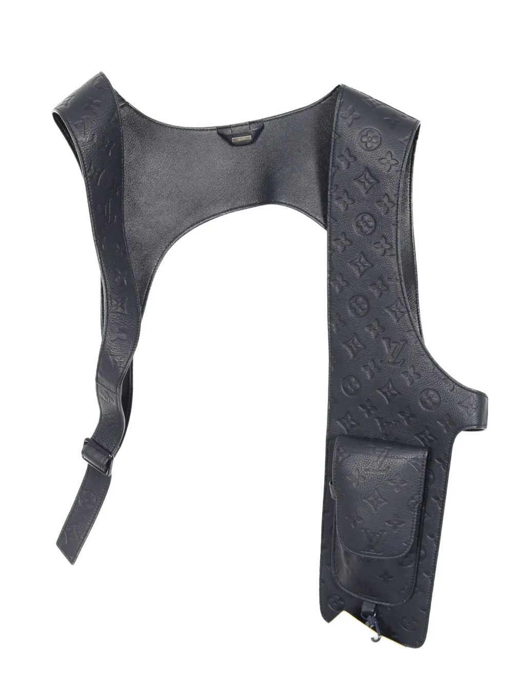 2010s Monogram Embossed leather vest