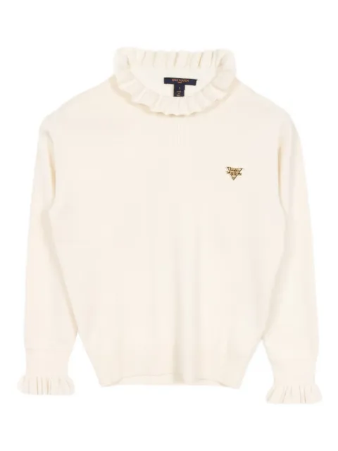 Louis Vuitton Pre-Owned frill knit wool top