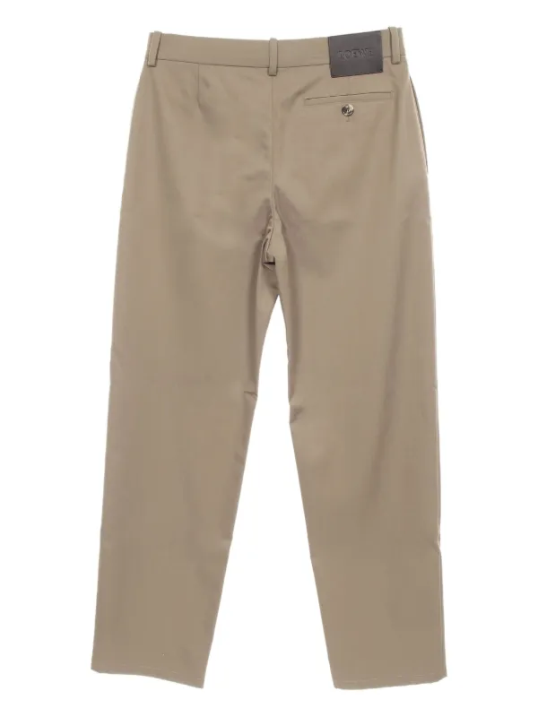 Loewe Pre-Owned 2020s ロゴパッチ チノパンツ | ニュートラル