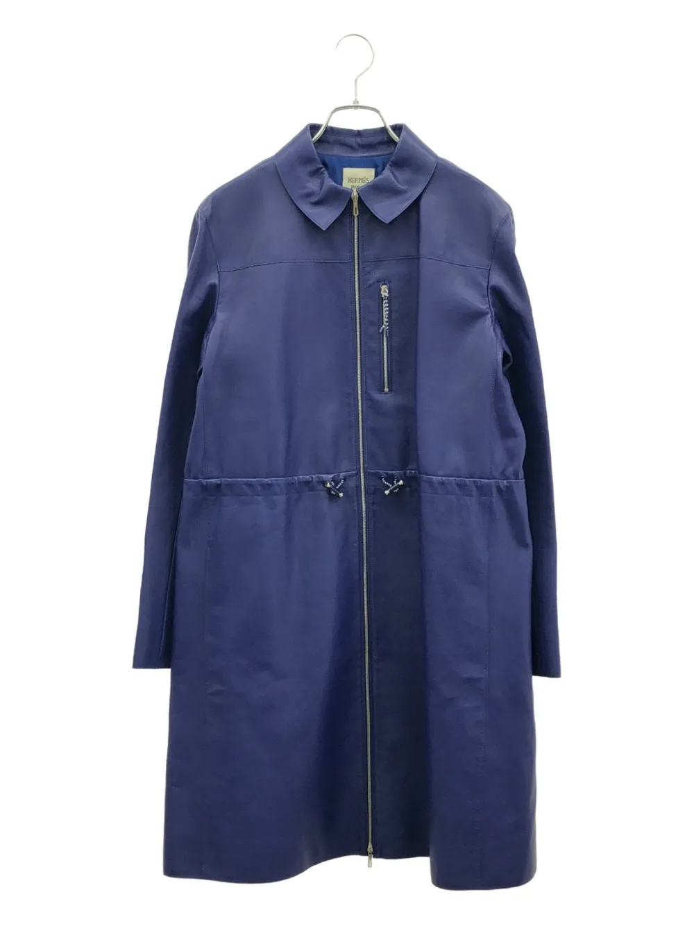 Hermès Pre-Owned Cappotto di pelle 2010 - Blu