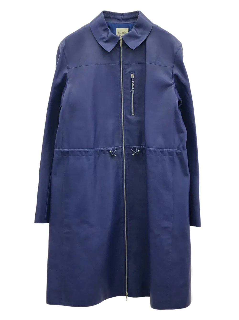 Hermès Pre-Owned 2010 leather coat | Blue | Image 1