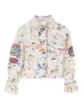 Hermès Pre-Owned 2010s Scribble Embroidered jacket - White