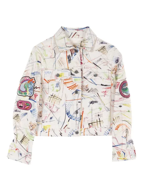 Hermès Pre-Owned 2010s Scribble Embroidered jacket