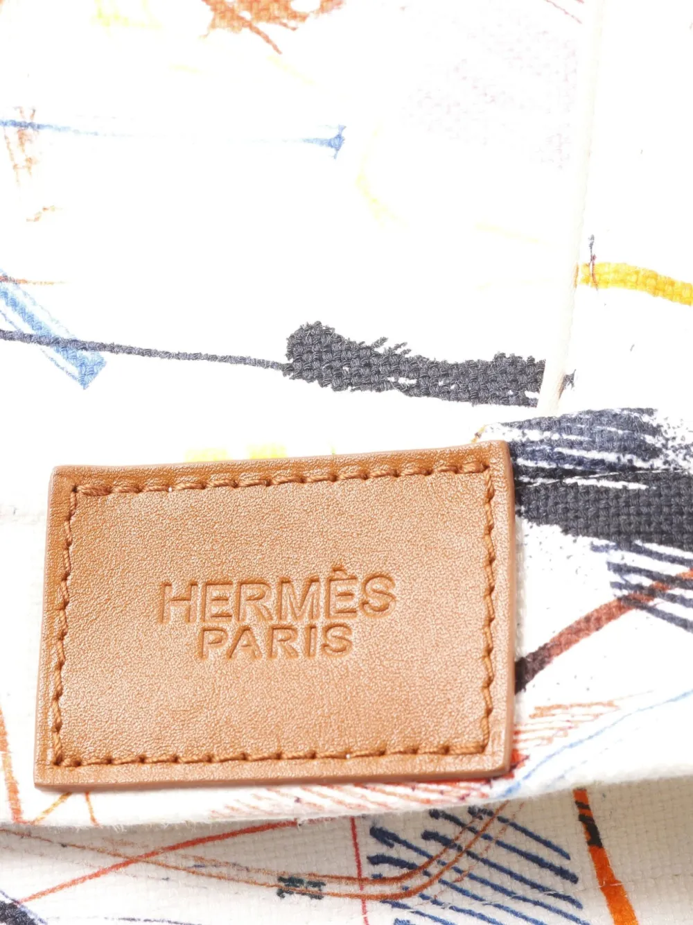 Pre-owned Hermes 2010s Scribble Embroidered Jacket In White