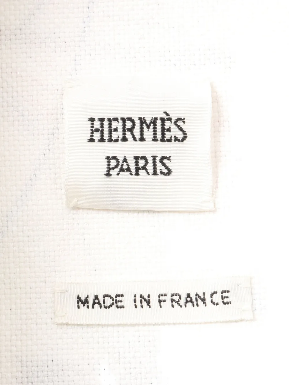 Pre-owned Hermes 2010s Scribble Embroidered Jacket In White