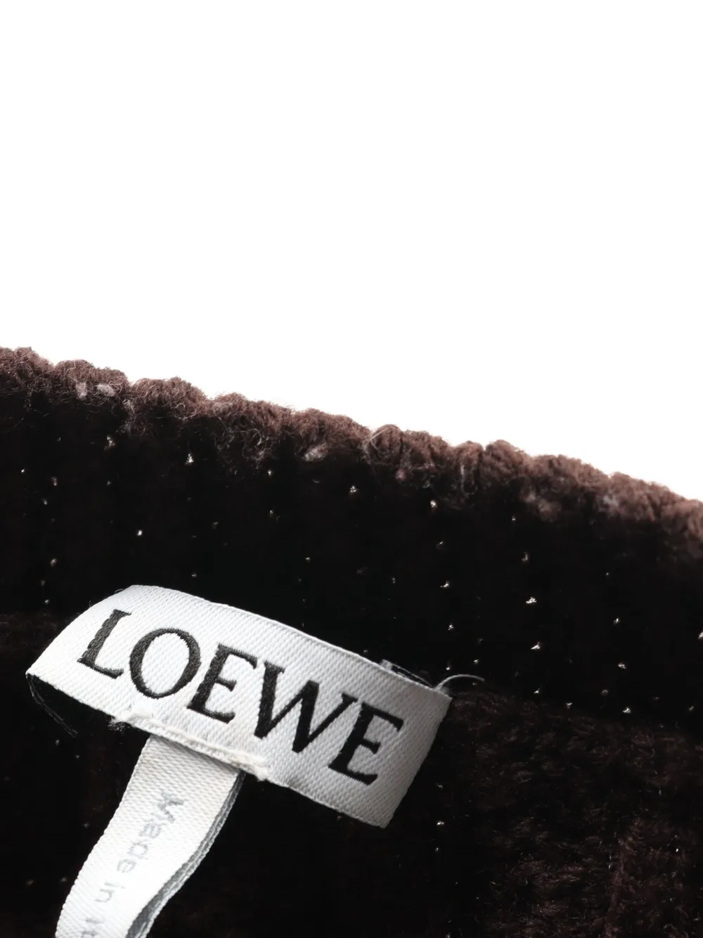 Pre-owned Loewe 2010 Anagram Cable-knit Vest In Brown