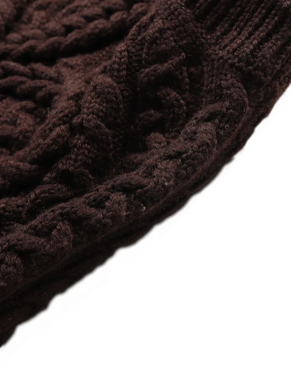 Pre-owned Loewe 2010 Anagram Cable-knit Vest In Brown