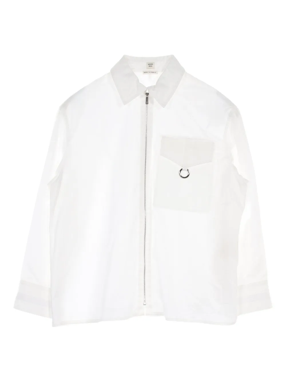 10s series button zip shirt