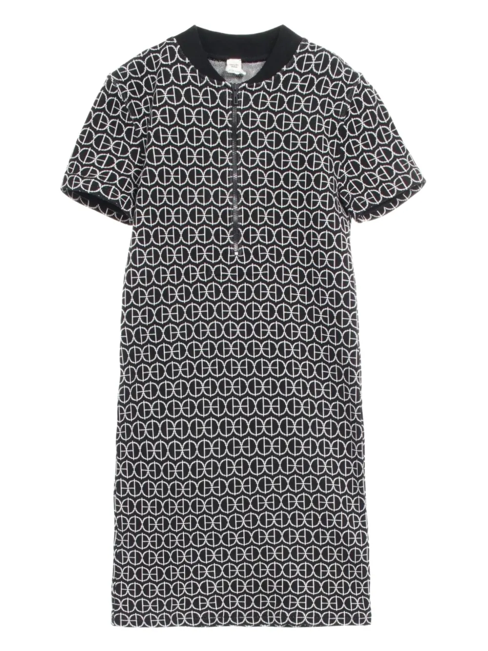 Hermès Pre-Owned 2010s half-zip patterned dress | Black | Image 1