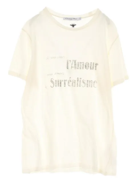 Christian Dior Pre-Owned 2010s bee-motif crew-neck t-shirt