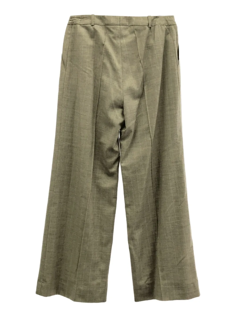 CHANEL Pre-Owned 2010s broek van kasjmier-wolblend met krijtstreep - Beige