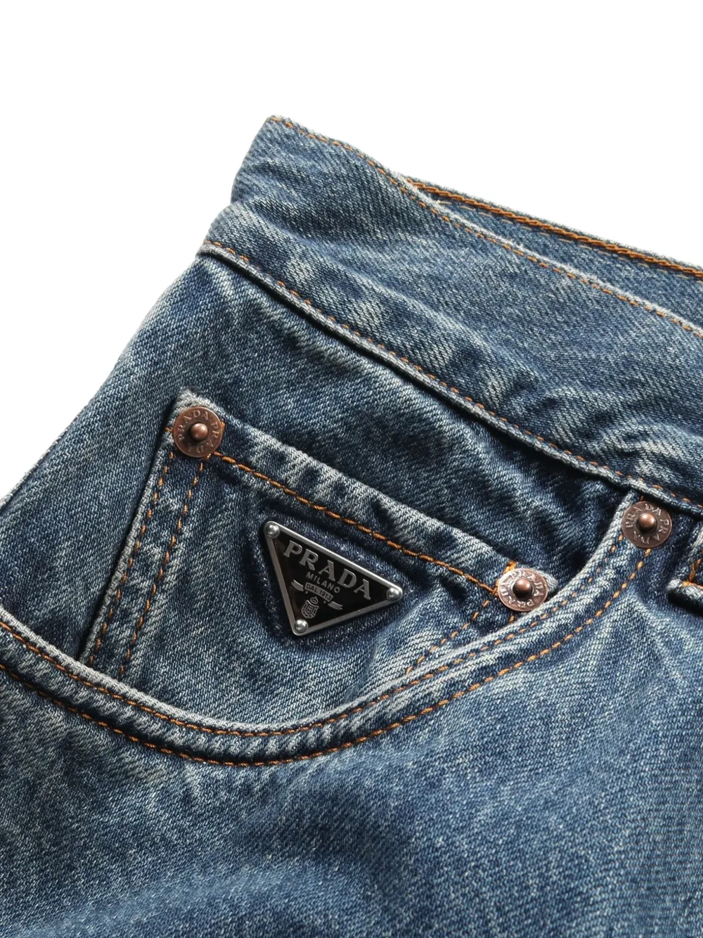 Pre-owned Prada 2010s Cotton Jeans In Blue