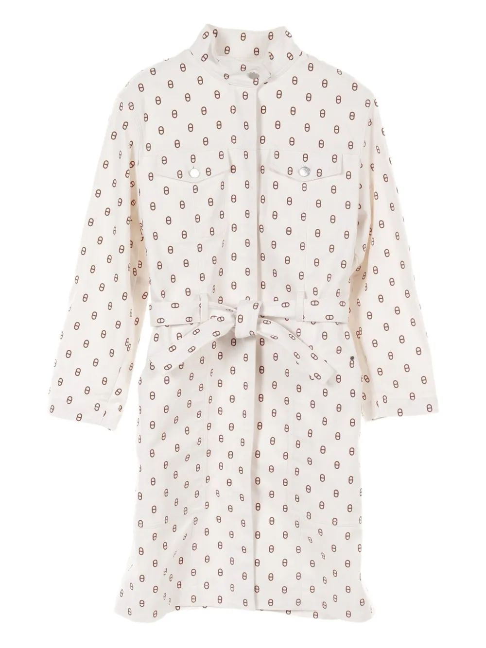 Hermès Pre-Owned 2010s  Chaîne d'Ancre cotton-blend coat | White | Image 1