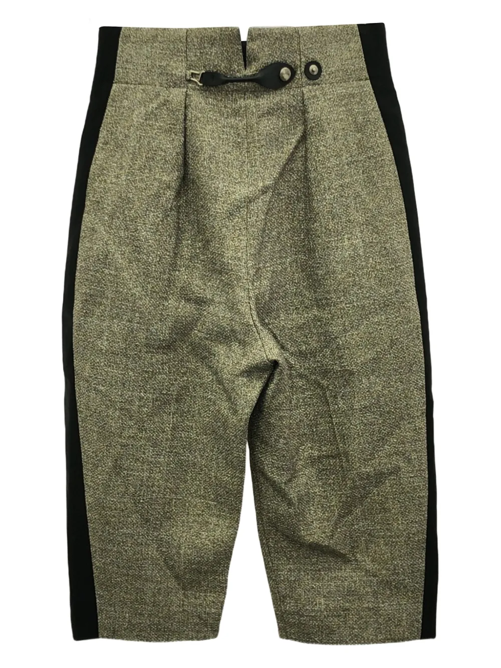 2010s side-stripe pleated trousers