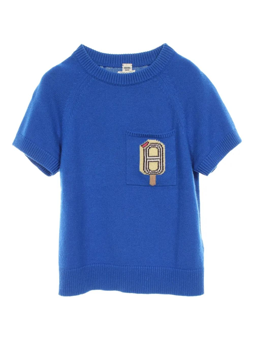 Hermès Pre-Owned 10s Ice Cream Knit Top | Blue | Image 1