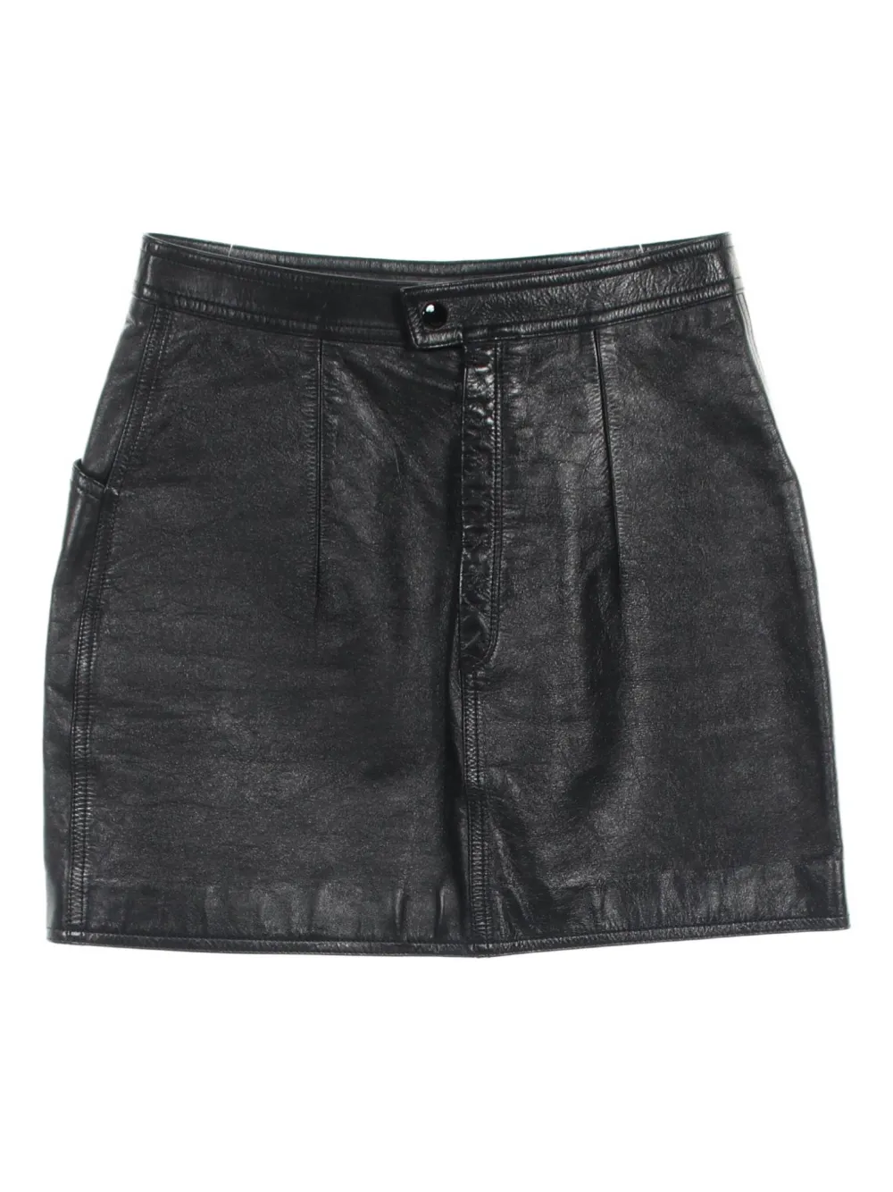 Saint Laurent Pre-Owned 2010s lambskin mini skirt | Black | Image 1