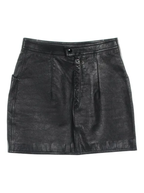 Saint Laurent Pre-Owned 2010s lambskin mini skirt