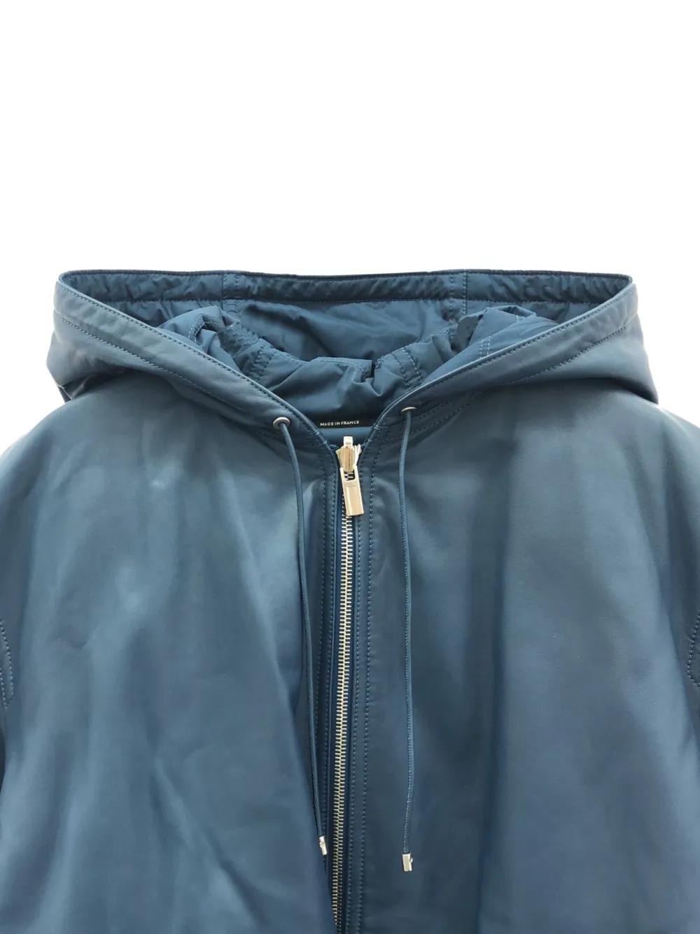 Pre-owned Hermes 2010s Hooded Reversible Jacket In Blue