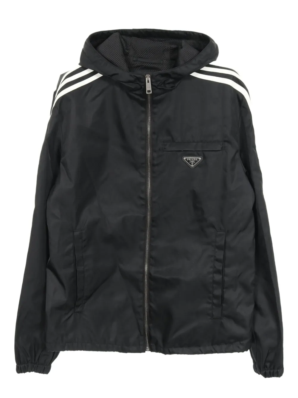 Prada Pre-Owned x Adidas 2010 hooded track jacket | Black | Image 1