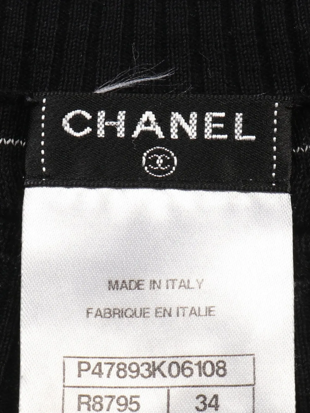 Pre-owned Chanel 1986-1988 Cotton-blend Knitted Top In Black