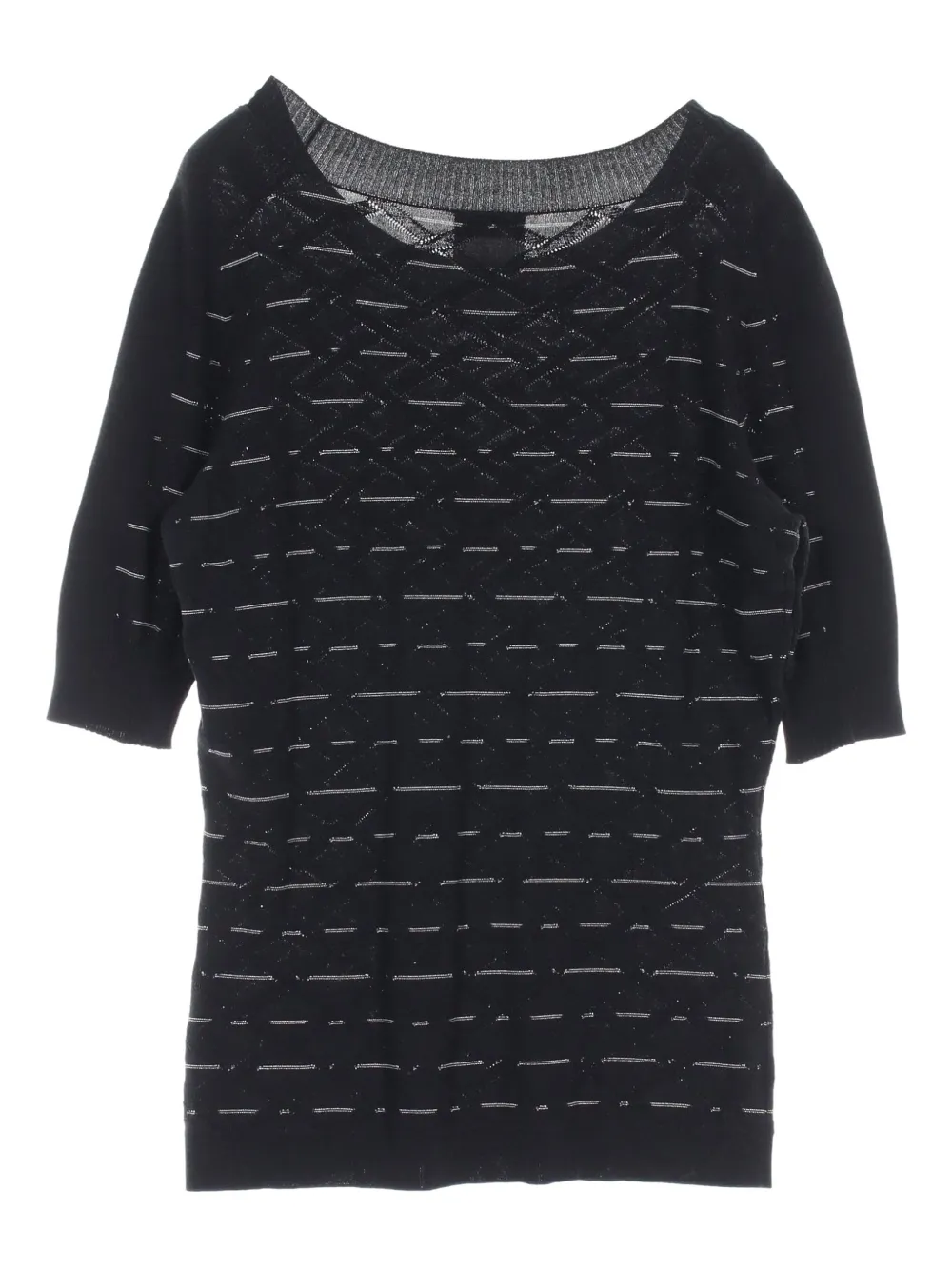 Pre-owned Chanel 1986-1988 Cotton-blend Knitted Top In Black