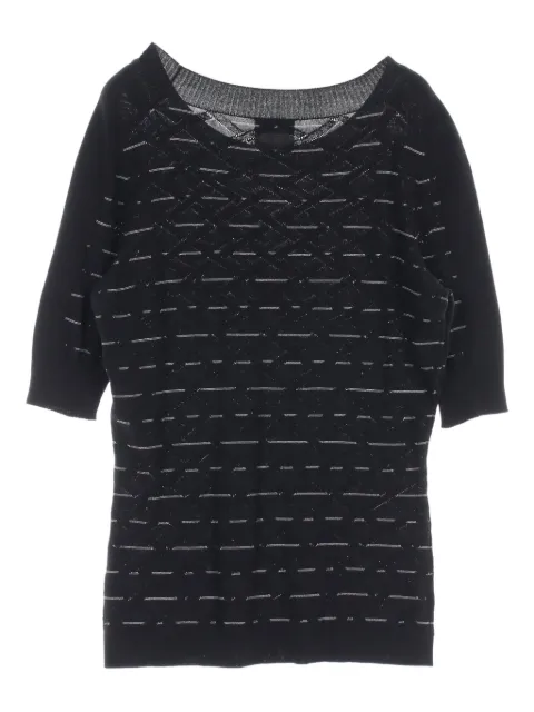 CHANEL Pre-Owned 1986-1988 cotton-blend knitted top
