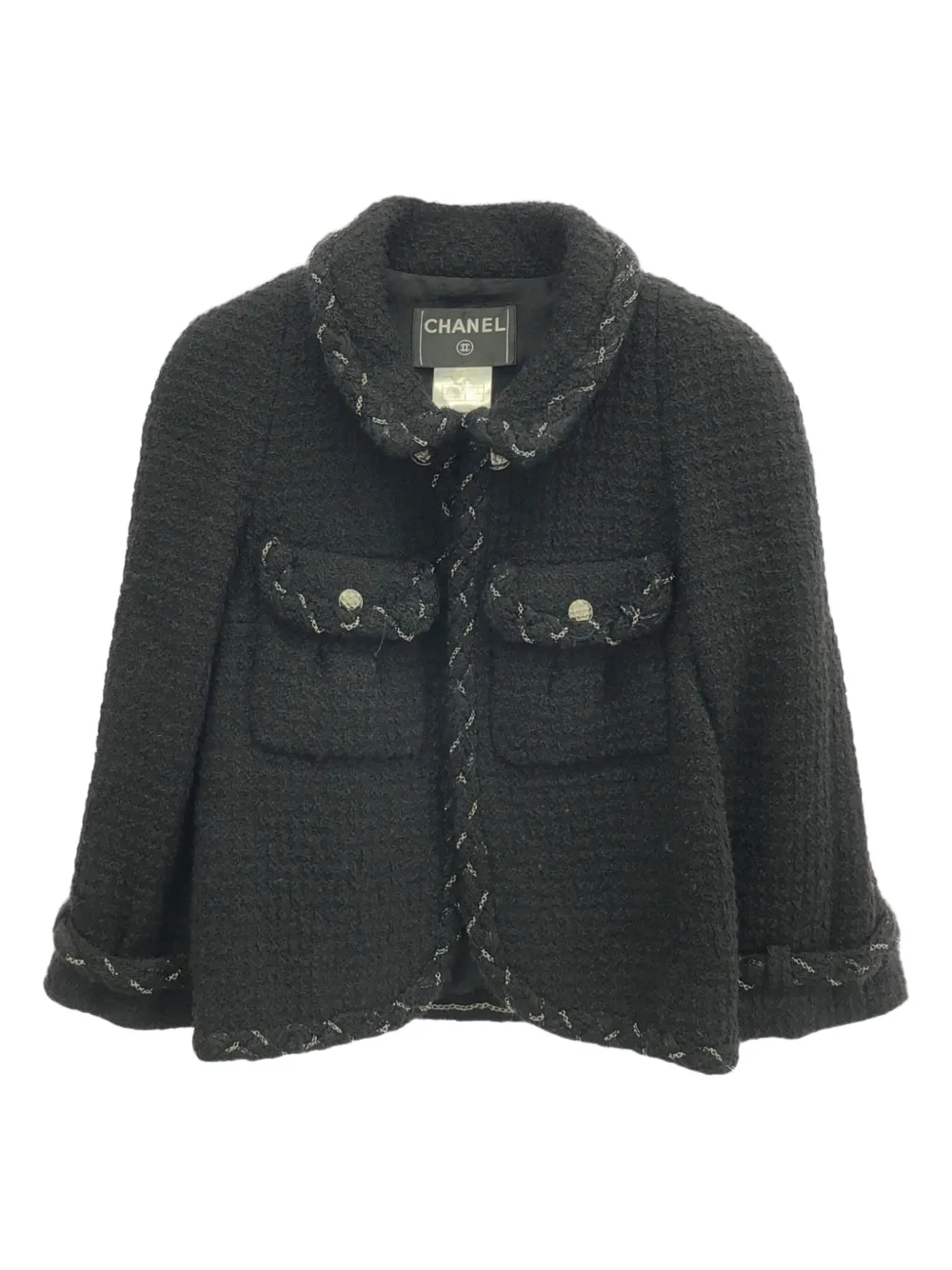 2010s chain-detail tweed jacket