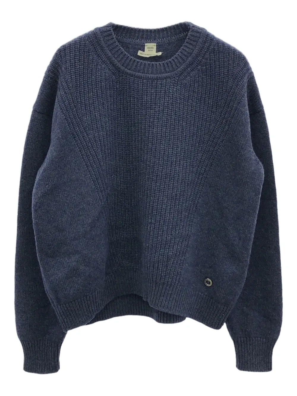 Hermès Pre-Owned 2010s リブニット カシミアセーター - ブルー Hermès Pre-Owned 2010s リブニット カシミアセーター - ブルー