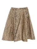 Christian Dior Pre-Owned 2010s leopard-print silk skirt - Neutrals
