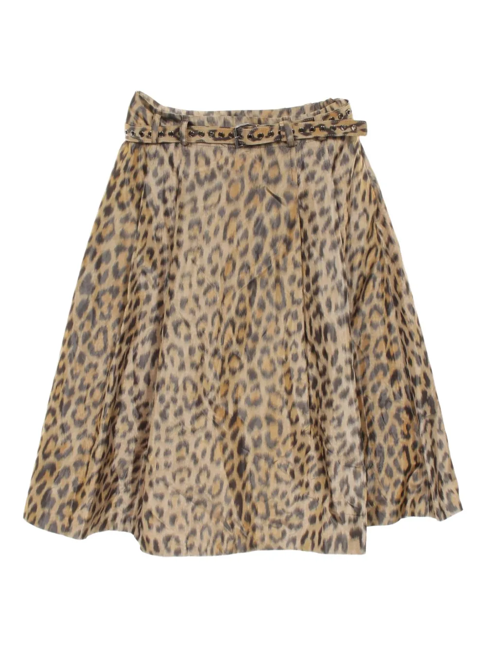 Christian Dior Pre-Owned 2010s zijden rok met luipaardprint - Beige