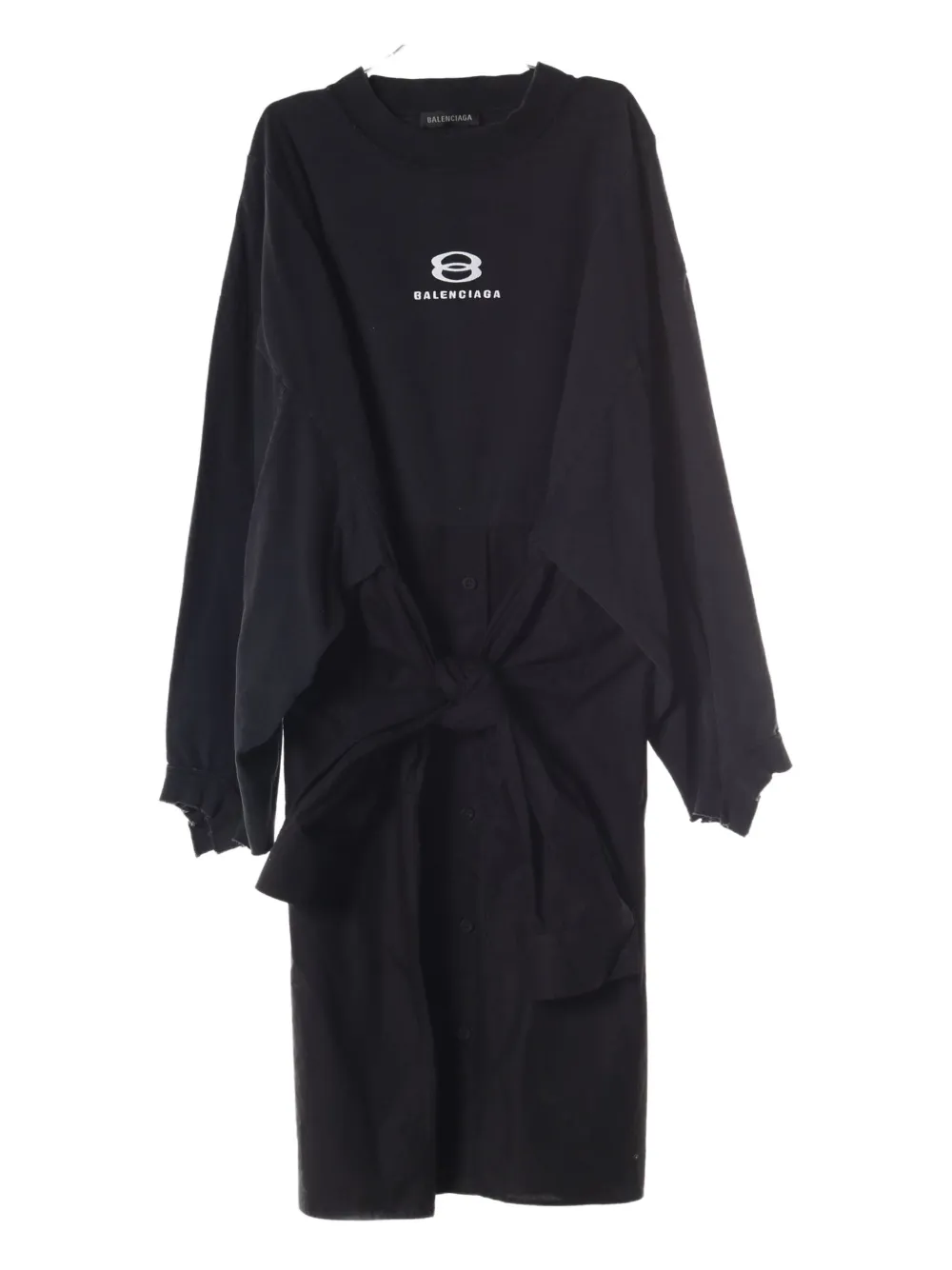 Balenciaga Pre-Owned 2010s logo-embroidery cotton dress | Black | Image 1