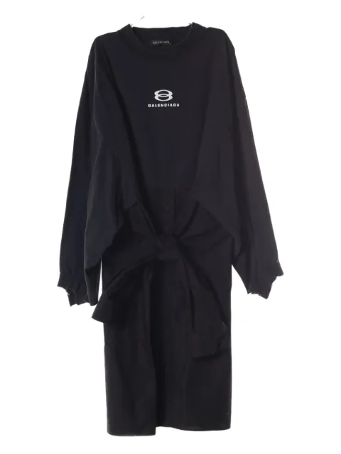 Balenciaga Pre-Owned 2010s logo-embroidery cotton dress