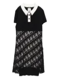CHANEL Pre-Owned 1986-1988 button lace dress - Black