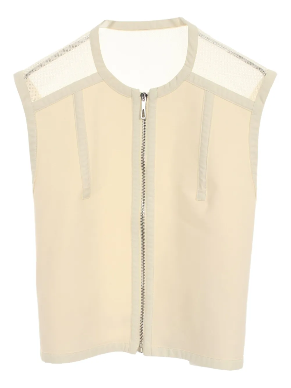 2010s zip-up mesh vest