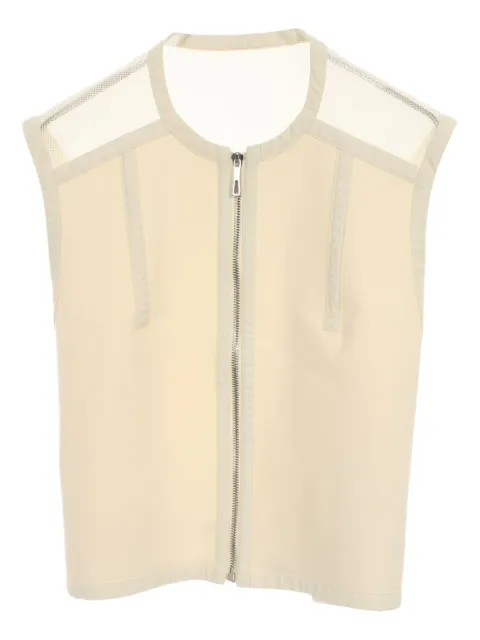 Hermès Pre-Owned chaleco de malla con cierre 2010