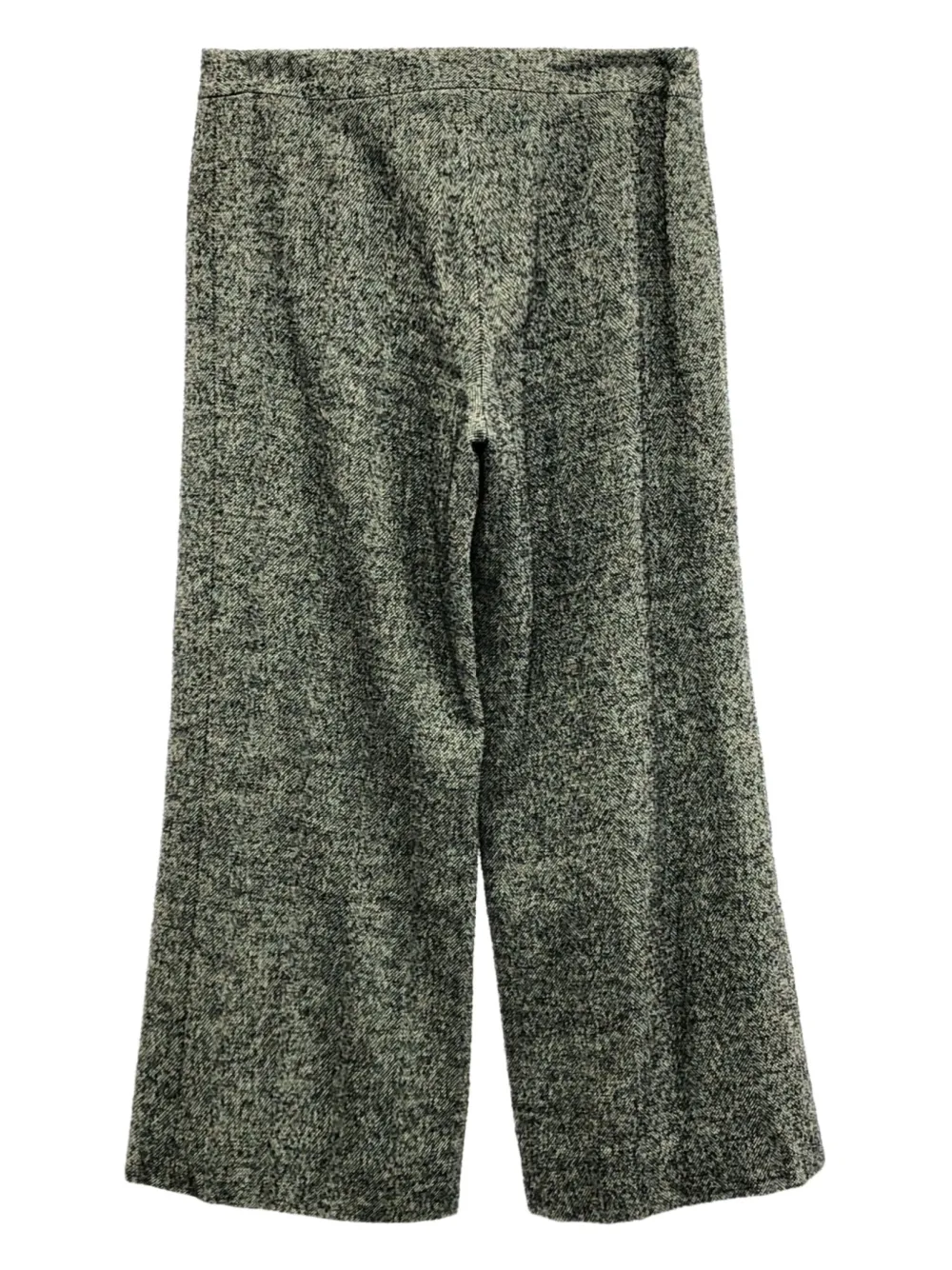 Pre-owned Chanel 10s Silk Trousers In Green
