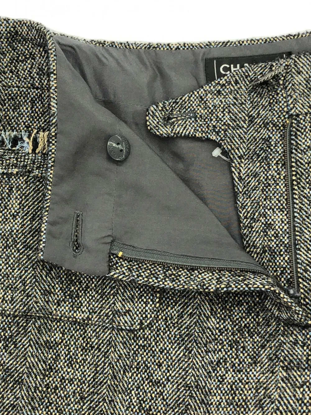 Pre-owned Chanel 10s Silk Trousers In Green
