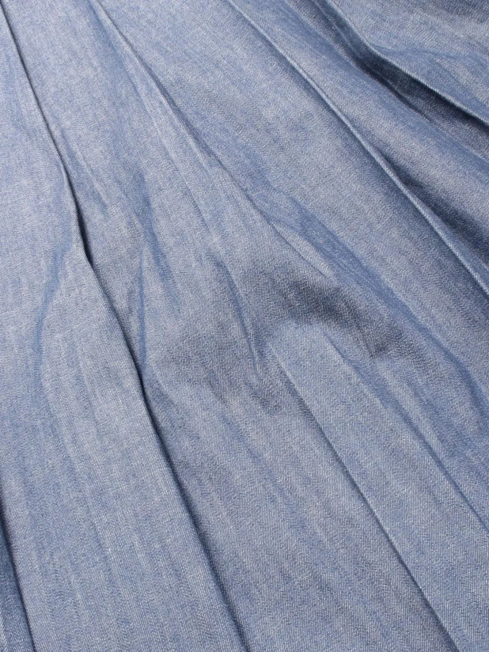 Pre-owned Dior 2010s Pleated Denim Skirt In Blue