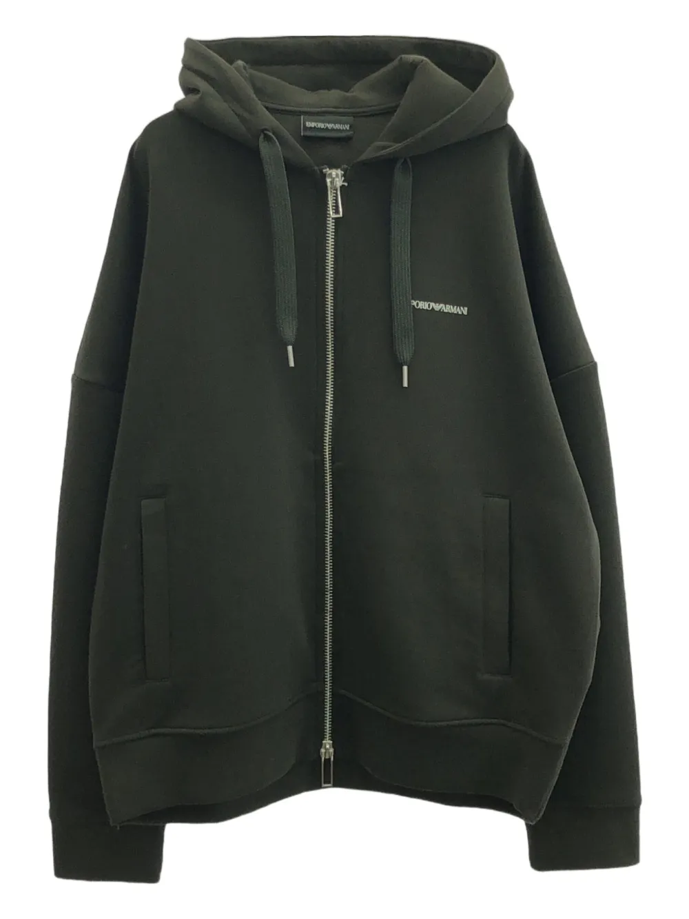 Emporio Armani Pre-Owned 2010s zip-up hooded jacket | Green | Image 1