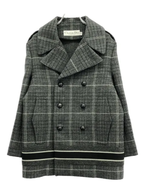 Christian Dior Pre-Owned 2010s plaid double-breasted jacket