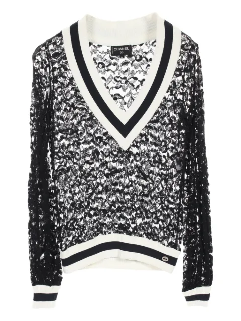 CHANEL Pre-Owned suéter Tilden 1986-1988