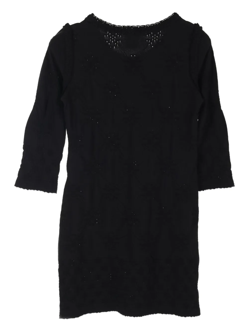 CHANEL Pre-Owned 1986-1988 gebreide mini-jurk - Zwart