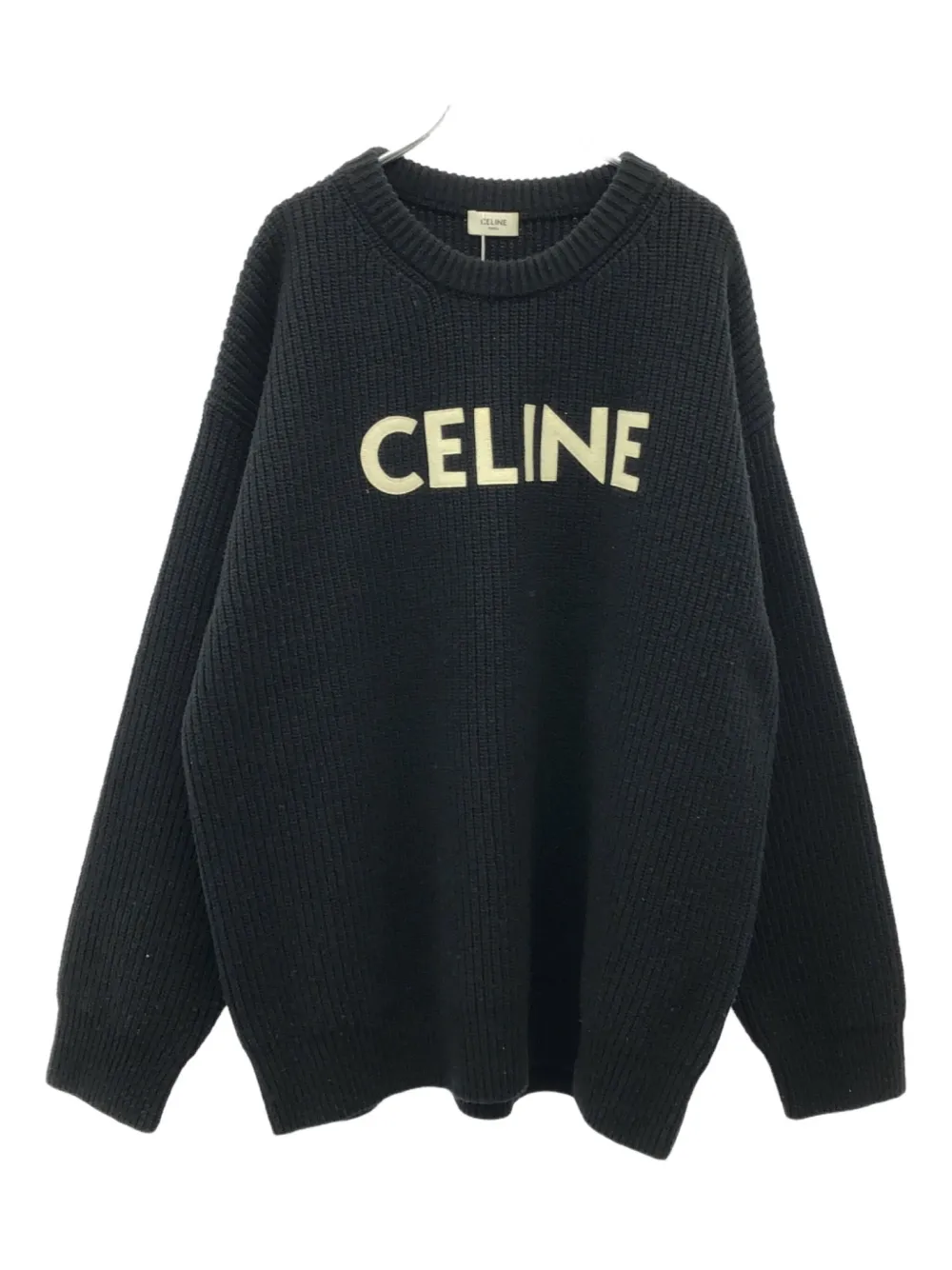 Céline Pre-Owned 2010s ribbed-knit lambswool sweater | Black | Image 1